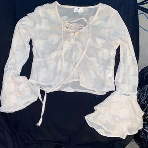 Nude long sleeve shirt